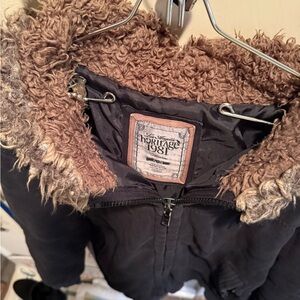 Heritage 1981 Kids Black and Brown Puffer Jacket